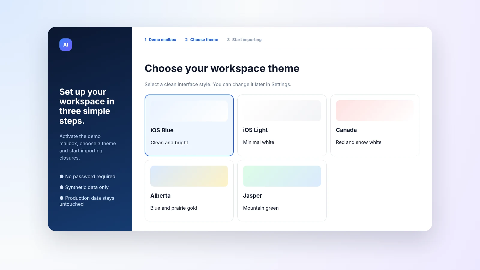 Guided setup assistant